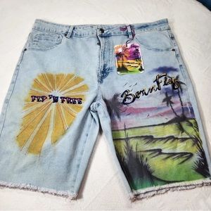 Born To Fly Men’s Fly and Free Denim Shorts